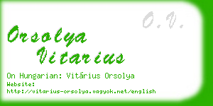 orsolya vitarius business card